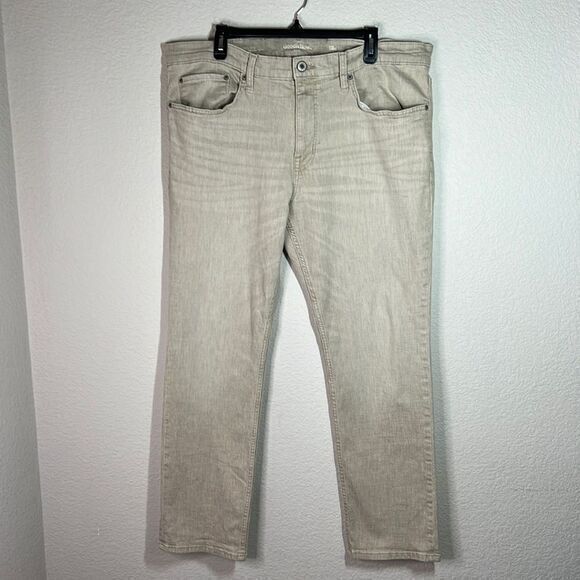Goodfellow & Co Tan Beige  Total Flex Straight‎ Leg Slim Jeans Men’s 40WX30L - Picture 1 of 11